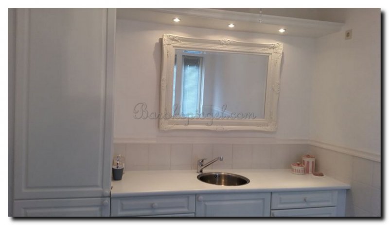 spiegel in badkamer - barokspiegel