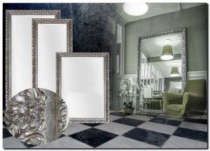 8400sk_803x1803 Spiegel Antonio Napoli Silber Außendimension 105x205cm