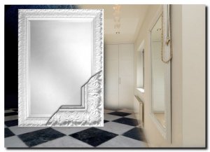 8690wh_803x1803 Miroir Prague Blanc brillant dimension extérieure 98x198cm