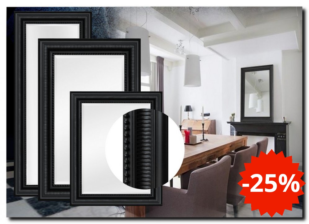 Spiegel Cesarino Zwart