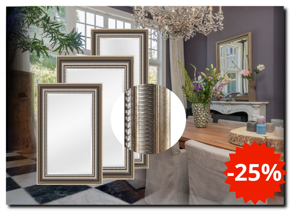 Spiegel Cesarino Antiekzilver-brons