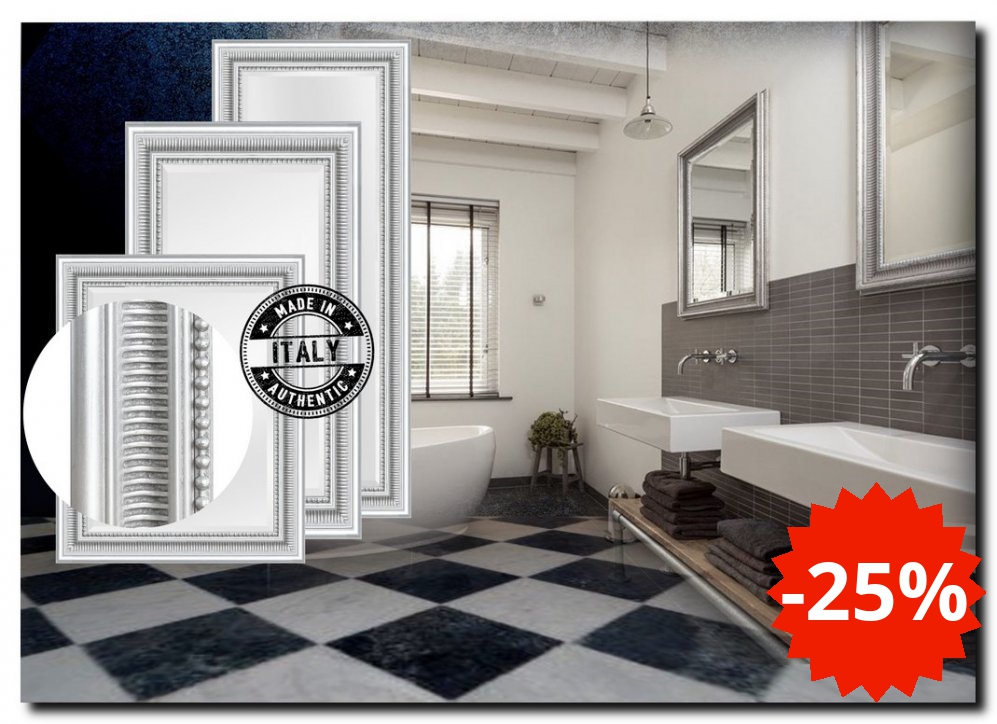 Spiegel Cesarino Zilver