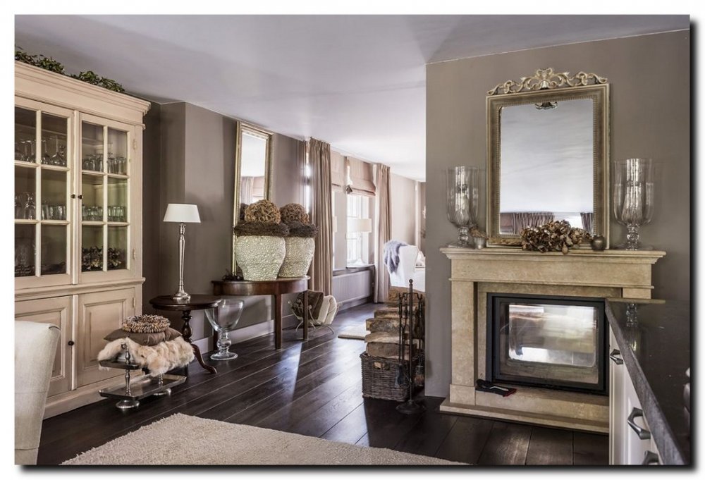 Kuifpiegel Franse stijl Rufino Antiekzilver-brons