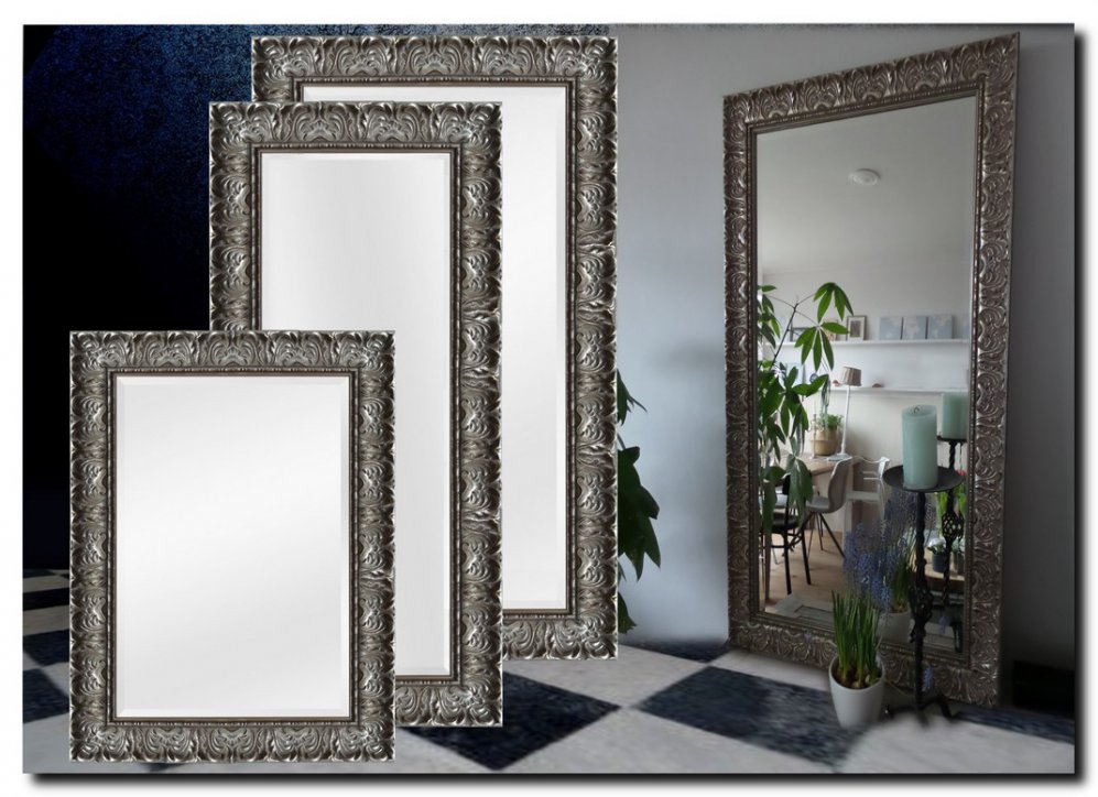 Spiegel Prague Classic Burned Zilver