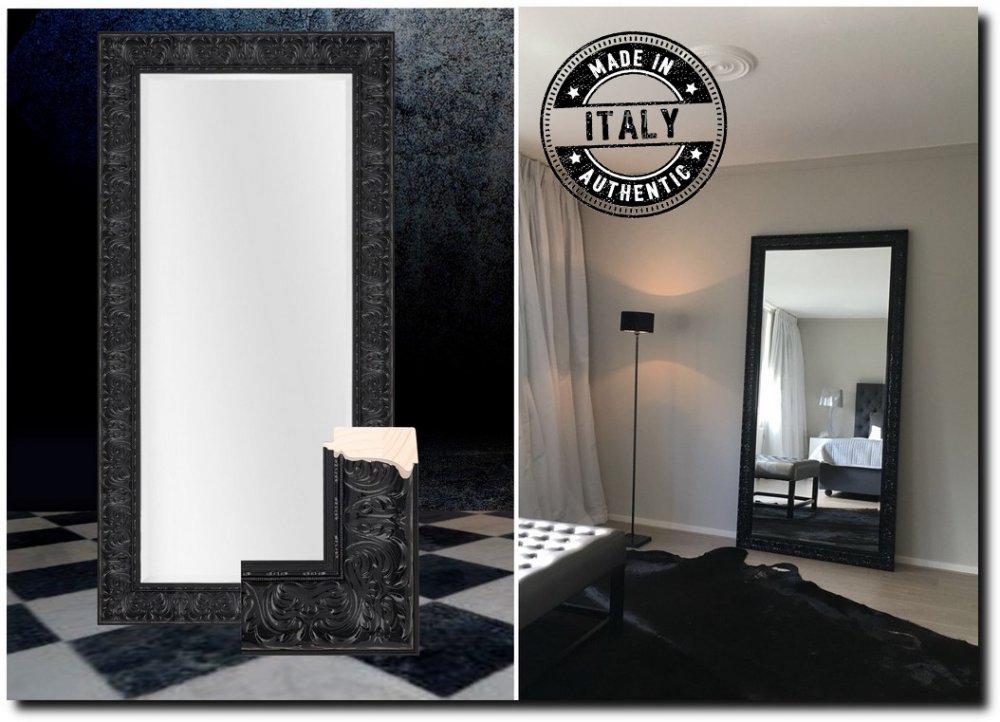 Spiegel Prague Hoogglans zwart