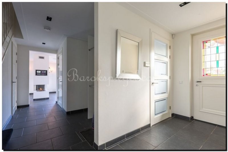 moderne-strakke-spiegel-zilveren-lijst-in-hal