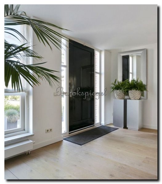 moderne-spiegel-strakke-ronde-rand-lijst-kader-zil