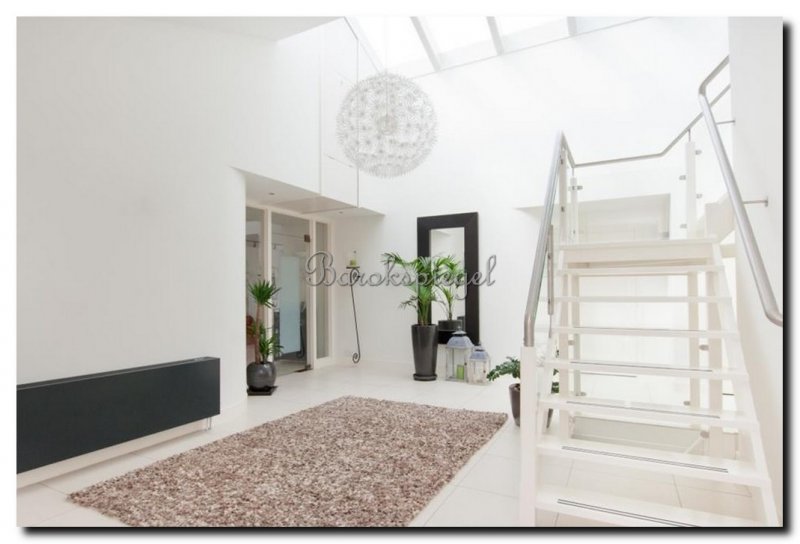 grote-passpiegel-met-zwarte-lijst-in-hal