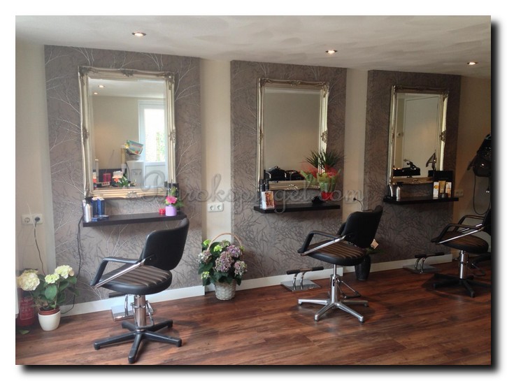 Barokspiegel zilver kapsalon hairstudio